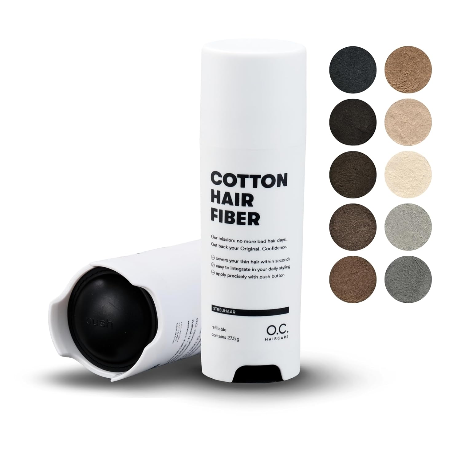 Detalle de O.C. HAIRCARE Streuhaar Haarverdichtung Mittelbraun