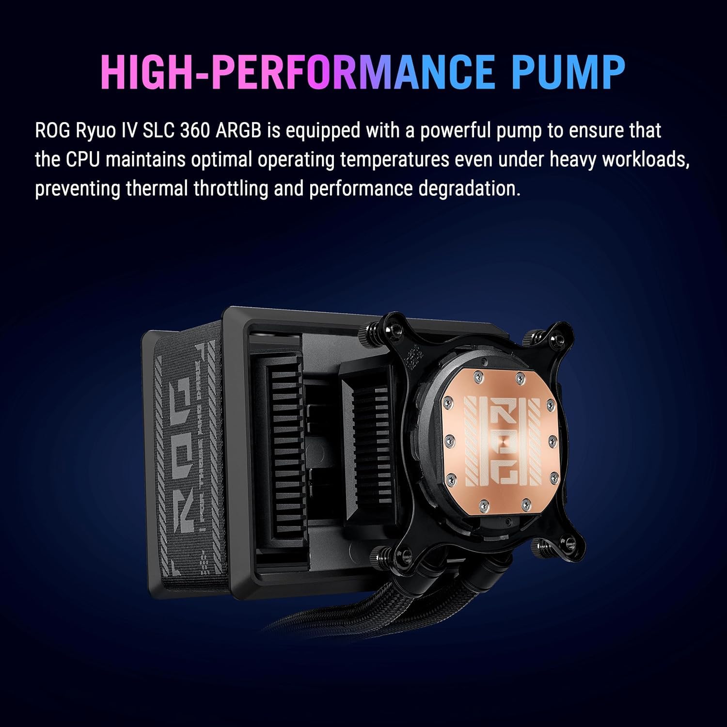 Detalle de ROG Ryuo IV SLC 360 ARGB CPU Cooling System with 2K AMOLED 6.67" Curved Screen