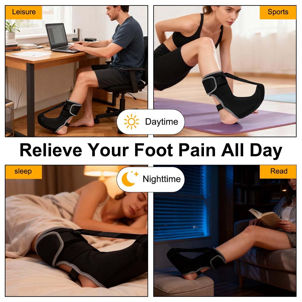 Thumbnail 6 de AOOSA nachtbrace voor plantaire fasciitis, verstelbaar, ademend, maat M