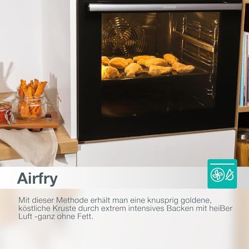 Detalle de Gorenje OptiBake Advanced BPSA 6747 A08BG Einbau-Backofen – 77 l, Heißluft, Pyrolyse, SteamAssist