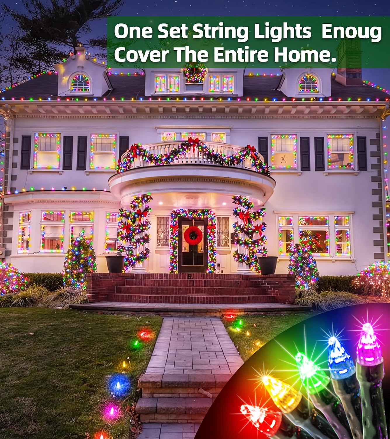 Thumbnail 2 de BPAZVUH UNI-750L Christmas String Lights, 239 ft, 750 Multicolour LEDs