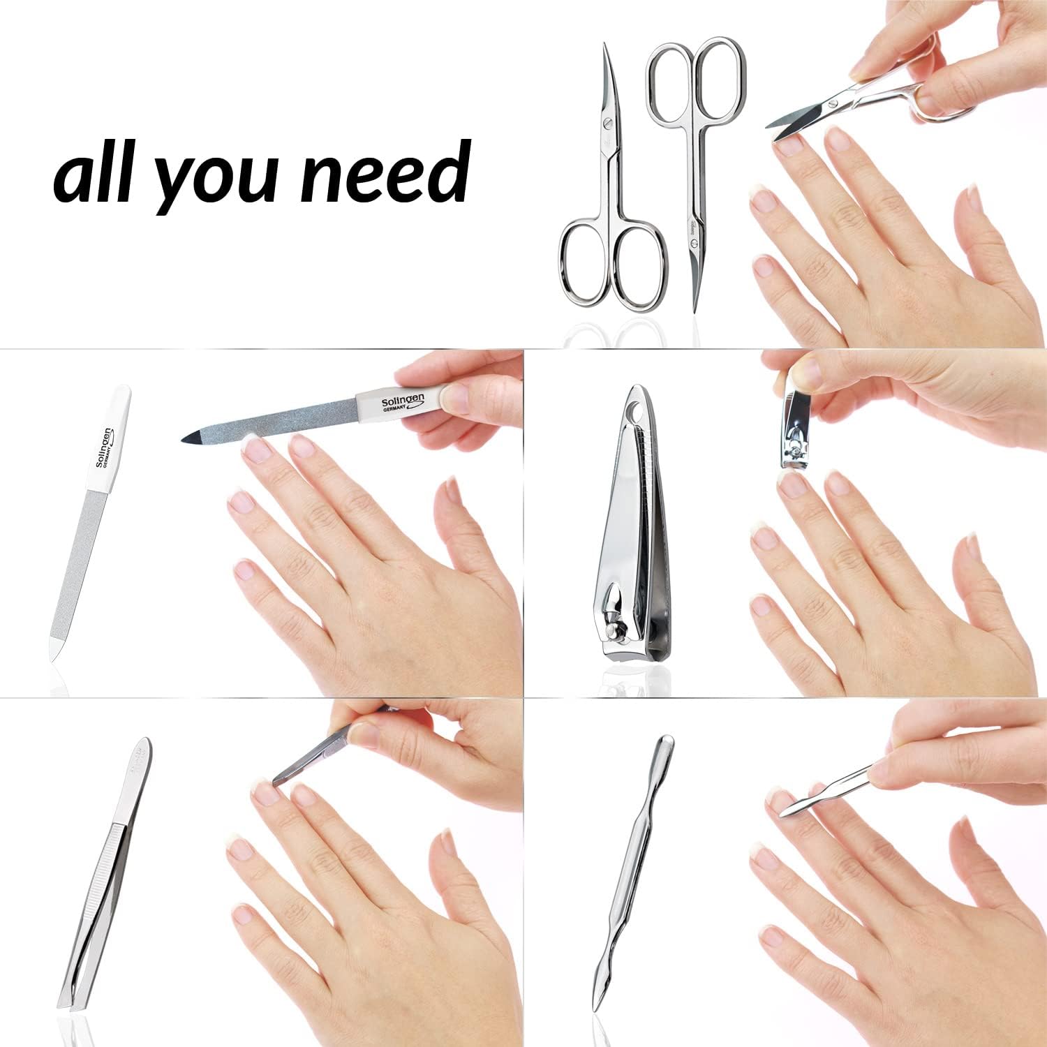 Thumbnail 3 de marQus Kit Manucure Pédicure 7 pièces de Solingen – Trousse cuir premium