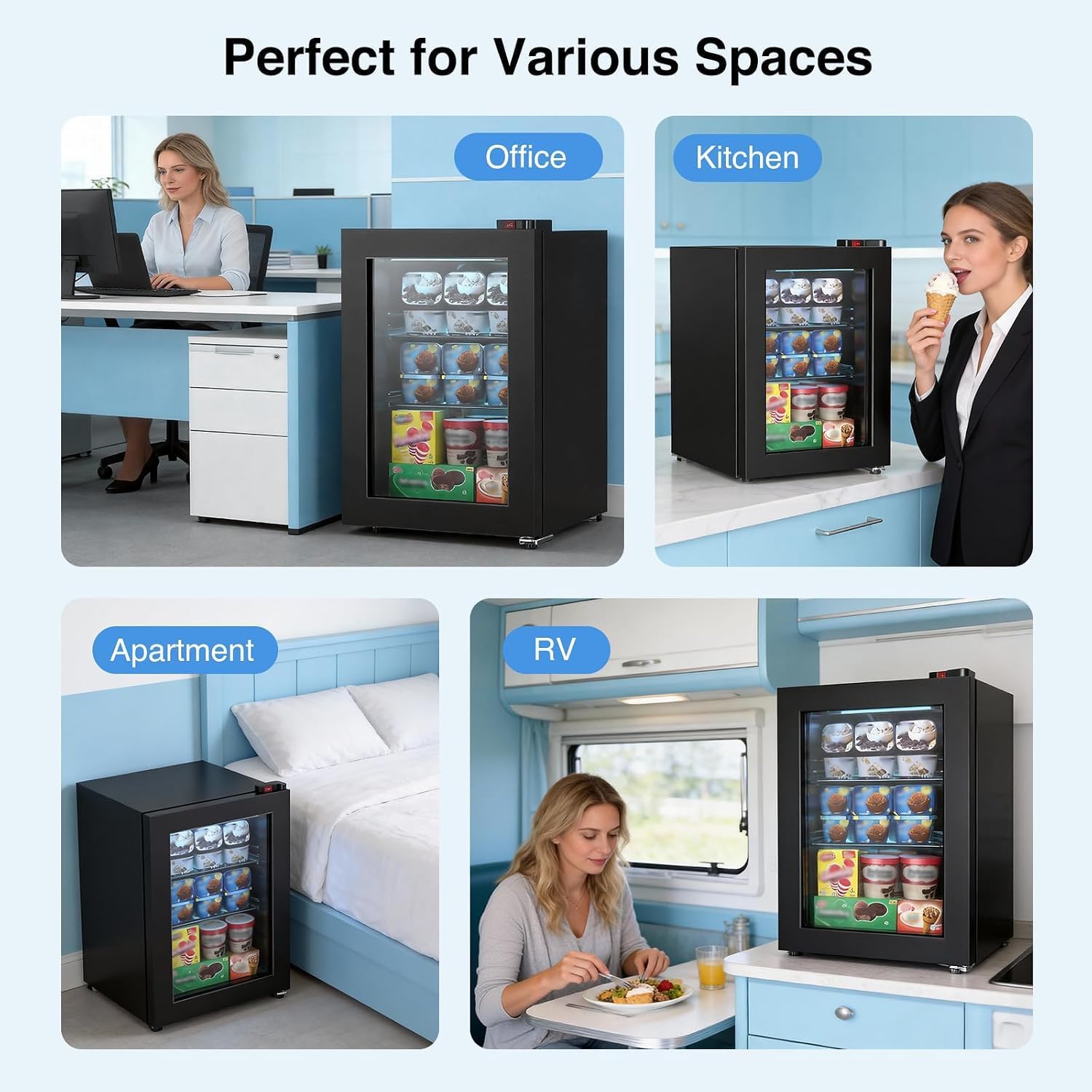 Thumbnail 6 de Electactic LSD-60 Mini Upright Freezer, 2.4 Cu. Ft., Glass Door, 7 Settings