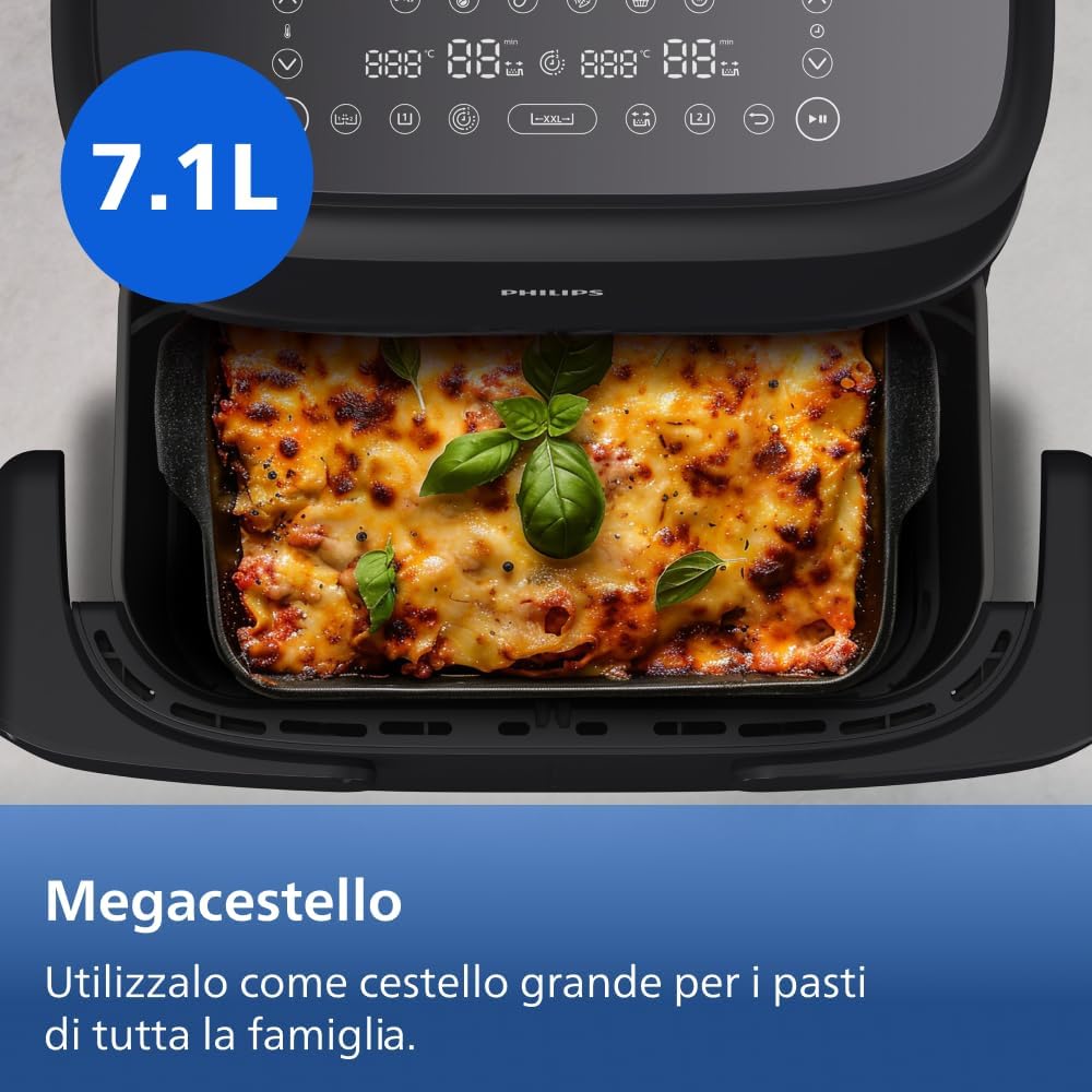 Thumbnail 3 de Philips Airfryer Serie 1000: Friggitrice ad aria Dual Basket da 7,1 L con RapidAir e 10 modalità