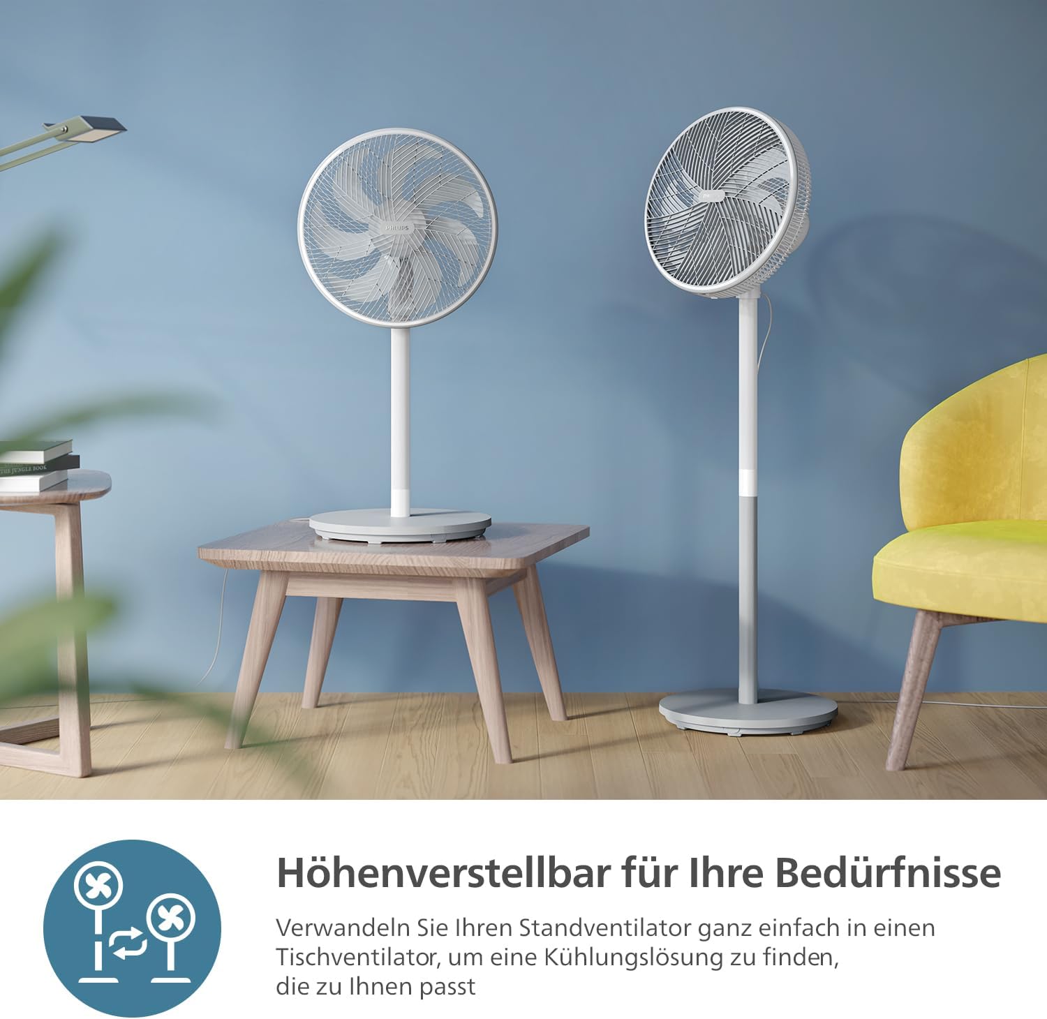 Thumbnail 6 de Philips Standventilator Serie 2000 CX2550/00 – leise Kühlung mit 2-in-1-Design