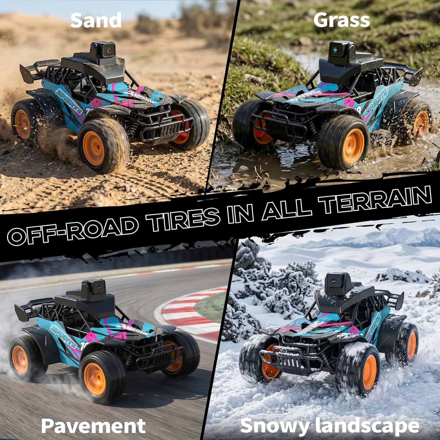 Detalle de Macchina Telecomandata con Telecamera: auto RC 2,4 GHz con schermo LCD da 2,8" e telecamera orientabile