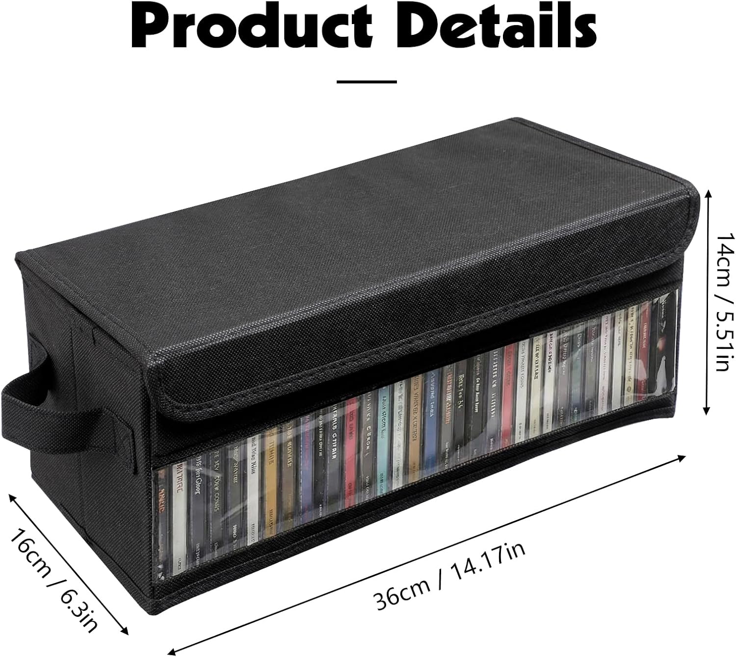 Detalle de Dntorx G8005K-11-N 4-Pack CD Storage Boxes with Clear Windows