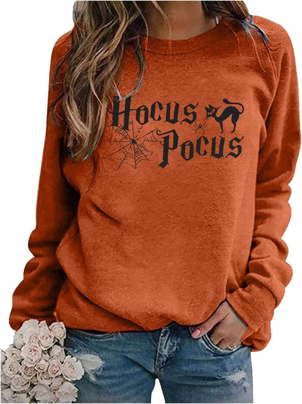 Detalle de SUPEYA Halloween Ghost Sweatshirt for Women, Long-Sleeve Pullover