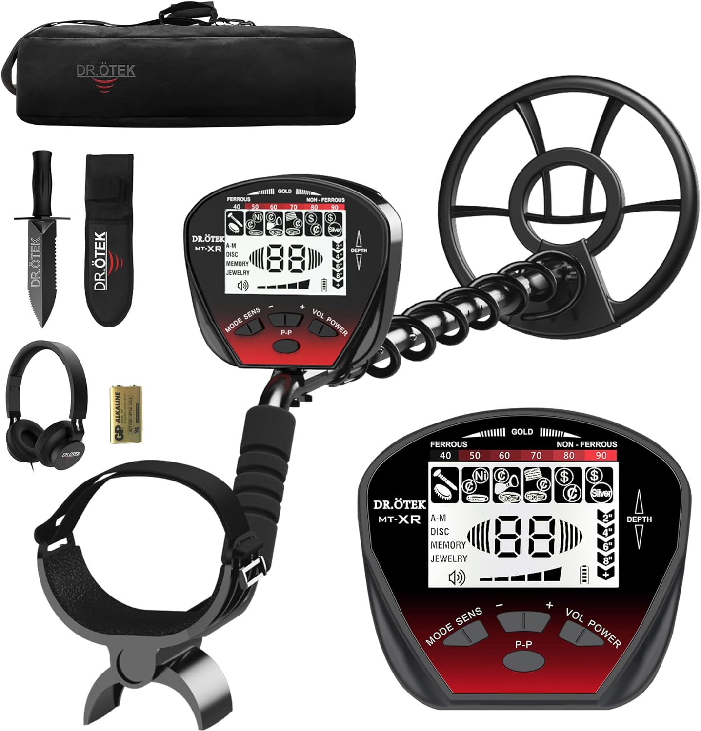 Detalle 2 de DR.ÖTEK Metal Detector with 10-Inch Coil