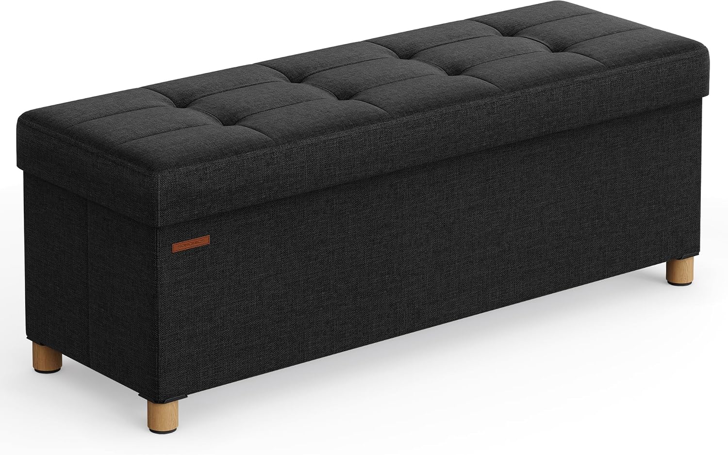 Detalle 2 de SONGMICS LSF018K11 opbergbank 38 x 110 x 40 cm, inklapbaar, camelbruin