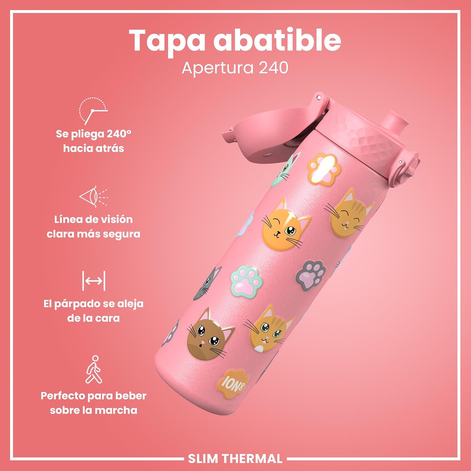 Detalle 2 de ion8 Botella de agua térmica acero inoxidable 500ml 🚰