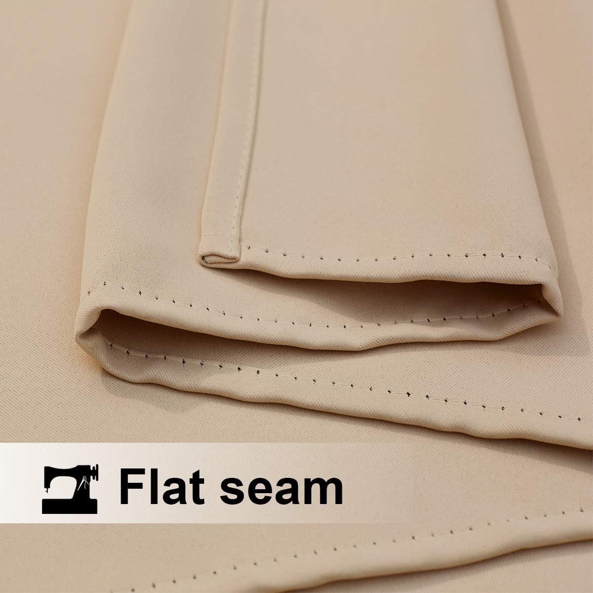 Detalle 1 de NICETOWN NTUSOCGM1SD Outdoor Curtain, Waterproof Triple-Weave Polyester, Biscotti Beige