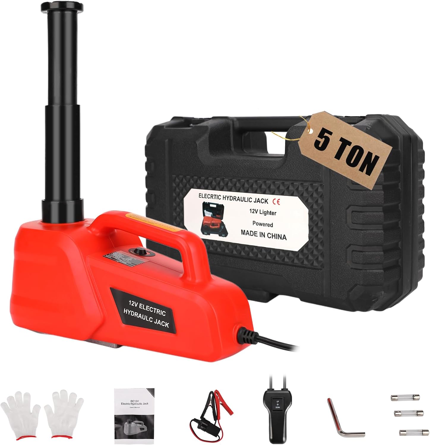 Thumbnail 6 de ROGTZ 5Ton Electric Hydraulic Car Jack Kit (12V) – Ultra-Portable Floor Lift with LED, 6.1–17.7in Range