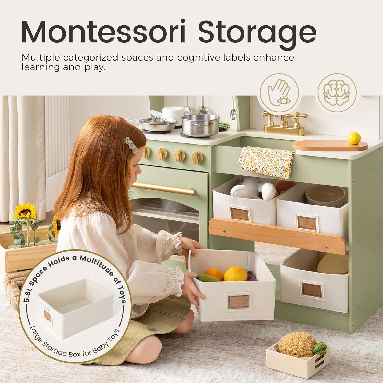 Detalle 1 de Tiny Land Play Kitchen 31×12×40 in