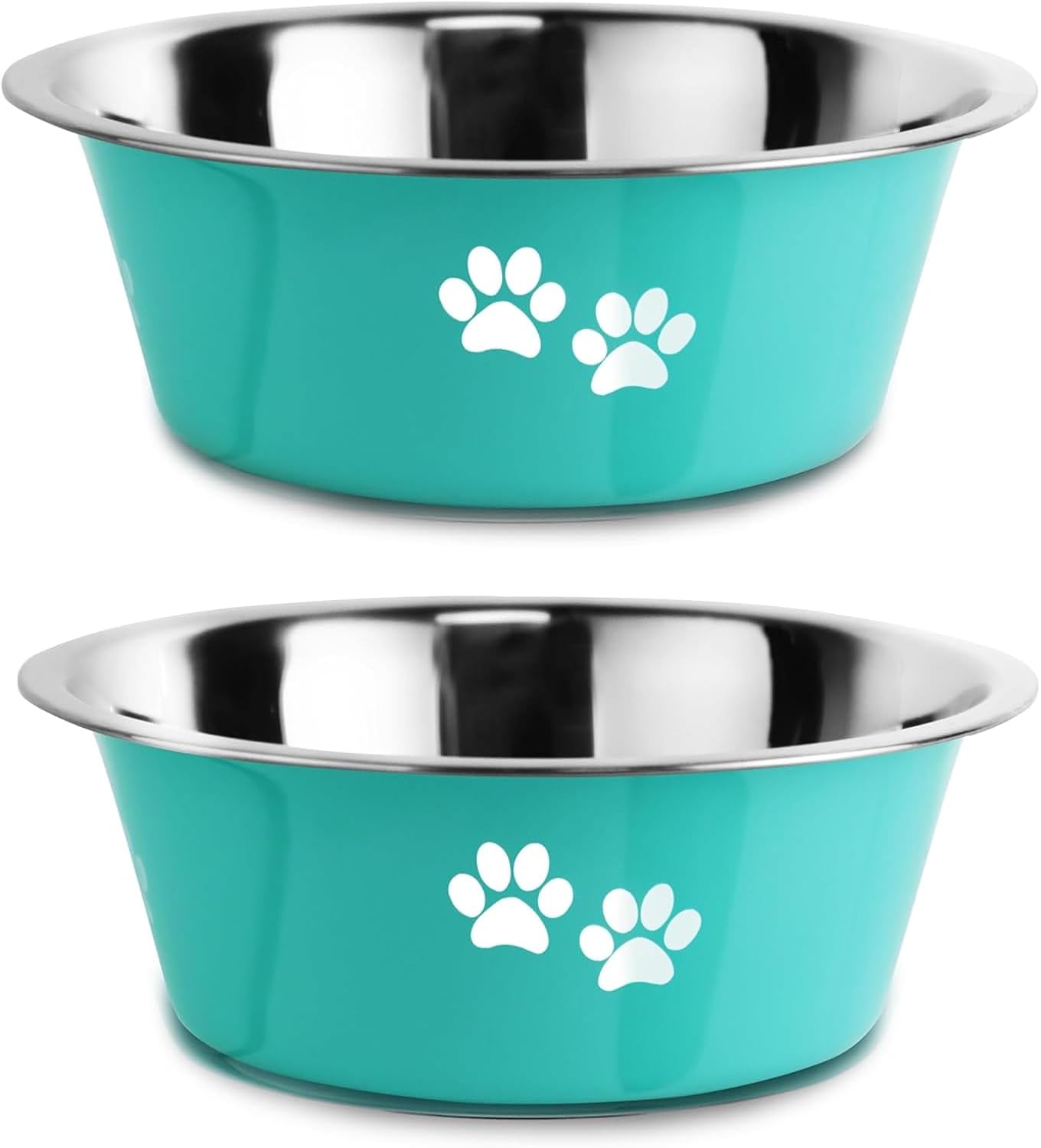 Thumbnail 6 de SUOXU Stainless Steel Dog Bowls (Pink) – 21 cm, 6.6 cups, nonslip rubber base, 2-pack