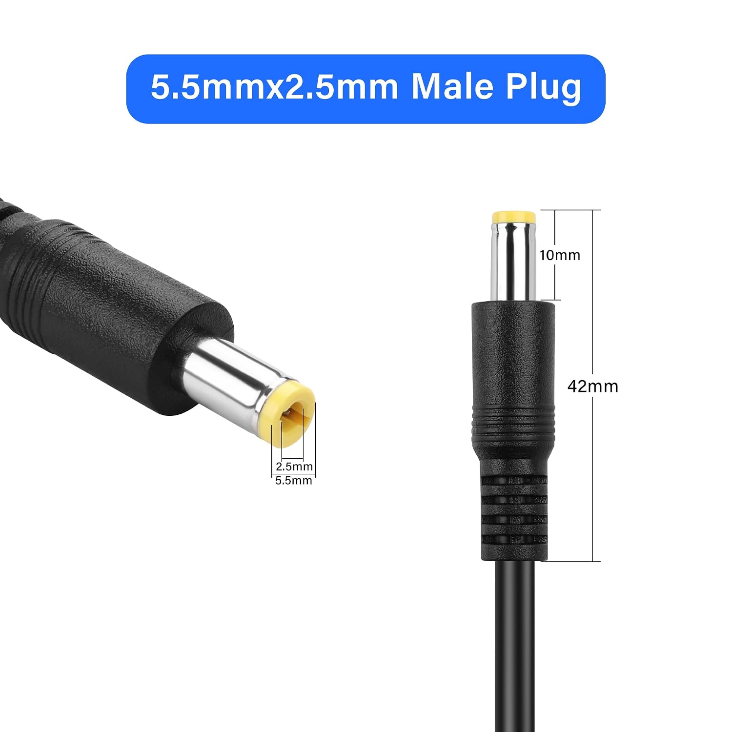 Detalle 2 de Banana plug cable 18AWG 0.5M 2 pack