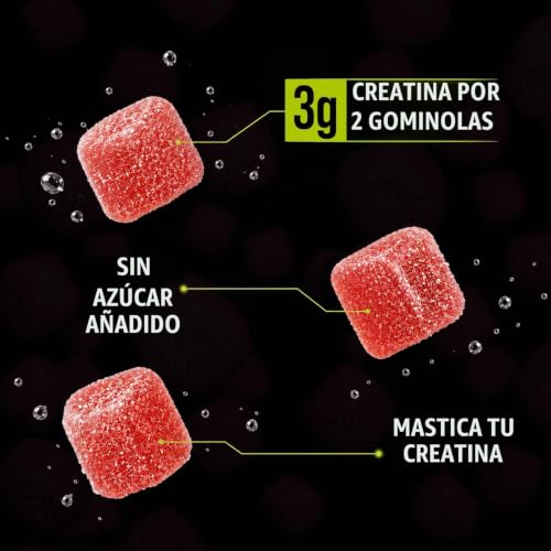 Detalle de Foodelis Creatina gominolas | Creatina Monohidratada en Gominolas, 3 g por dosis (2 gummies) – Sandía Ácida