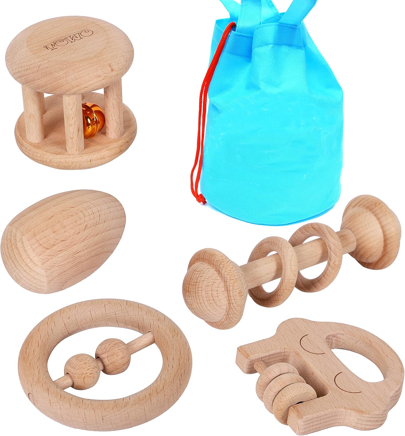 Detalle de TOWO Wooden Rattles Maracas baby toys