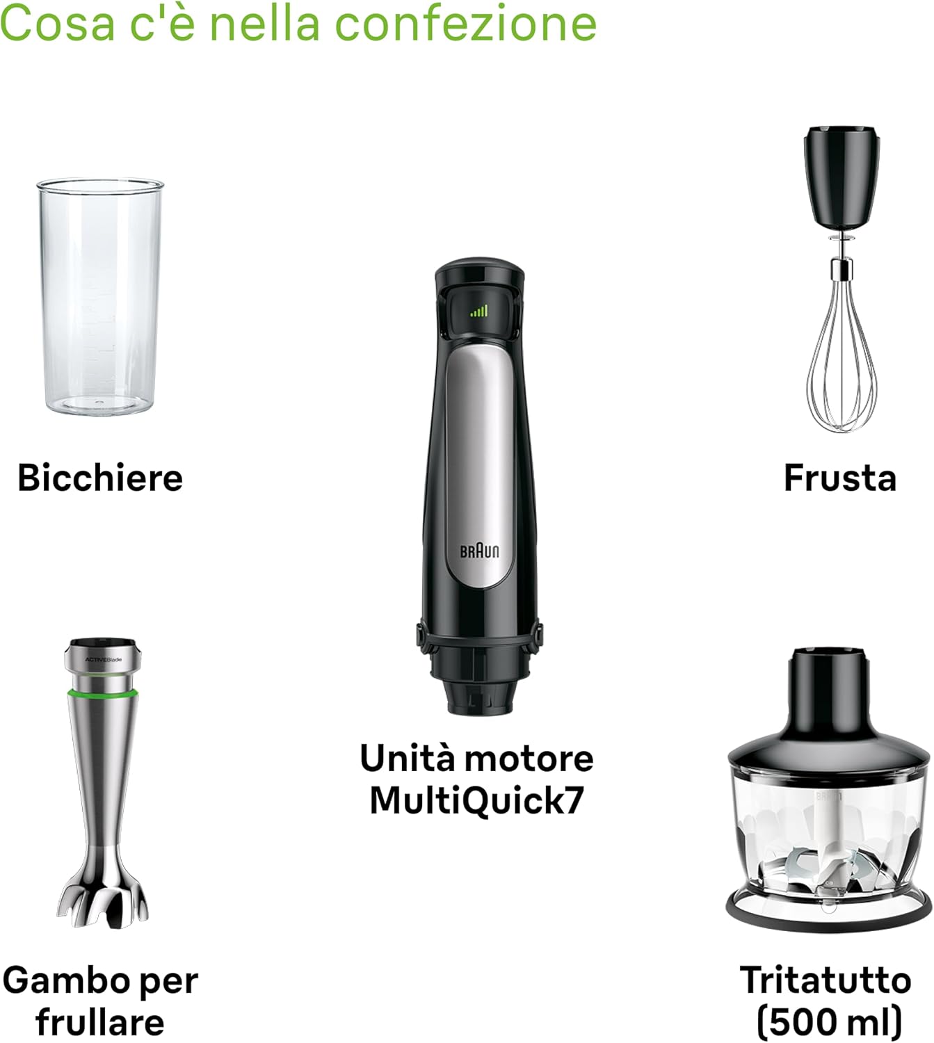Thumbnail 6 de Braun MultiQuick 7 MQ7035X Frullatore a Immersione con SplashControl, ActiveBlade e EasySmartSpeed