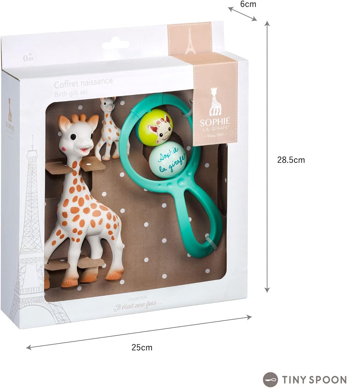 Detalle 2 de Sophie la girafe – Confezione regalo per neonato con 1 giocattolo da masticare in gomma