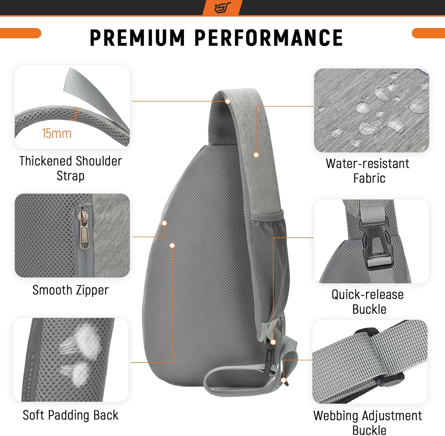 Detalle 2 de SKYSPER Sling Bag 9L RFID crossbody