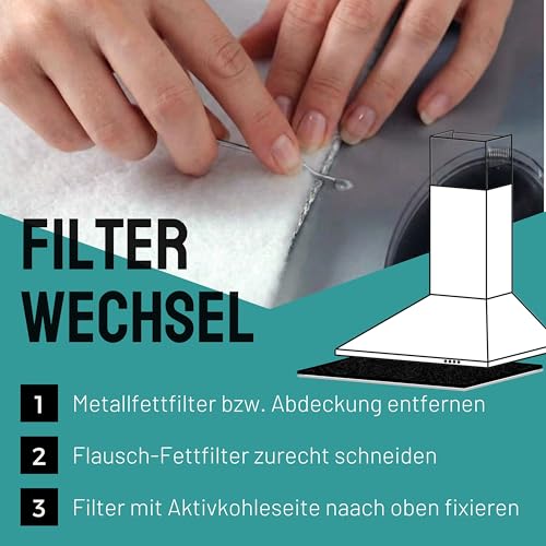 Thumbnail 5 de FilterBase Universal Fettfilter Dunstabzugshaube (57x47 cm) – zuschneidbar, kompostierbar, 1er Pack