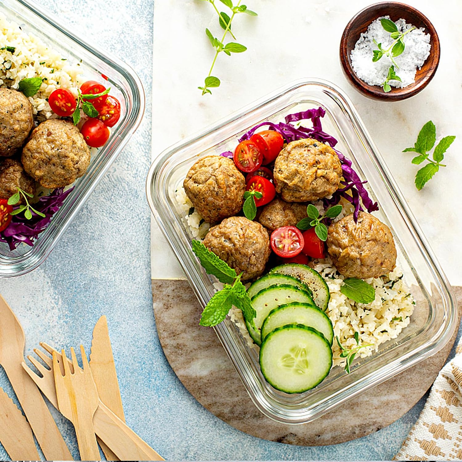 Thumbnail 6 de VERONES Glass Meal Prep Containers 22 oz