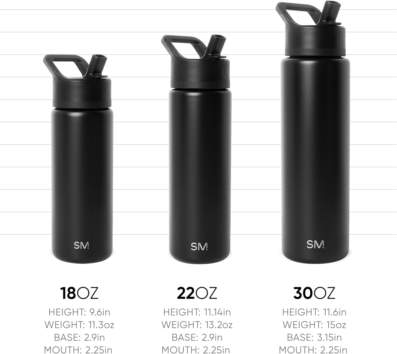 Thumbnail 3 de Simple Modern Summit Collection 30oz Blue Dune Water Bottle with Straw Lid