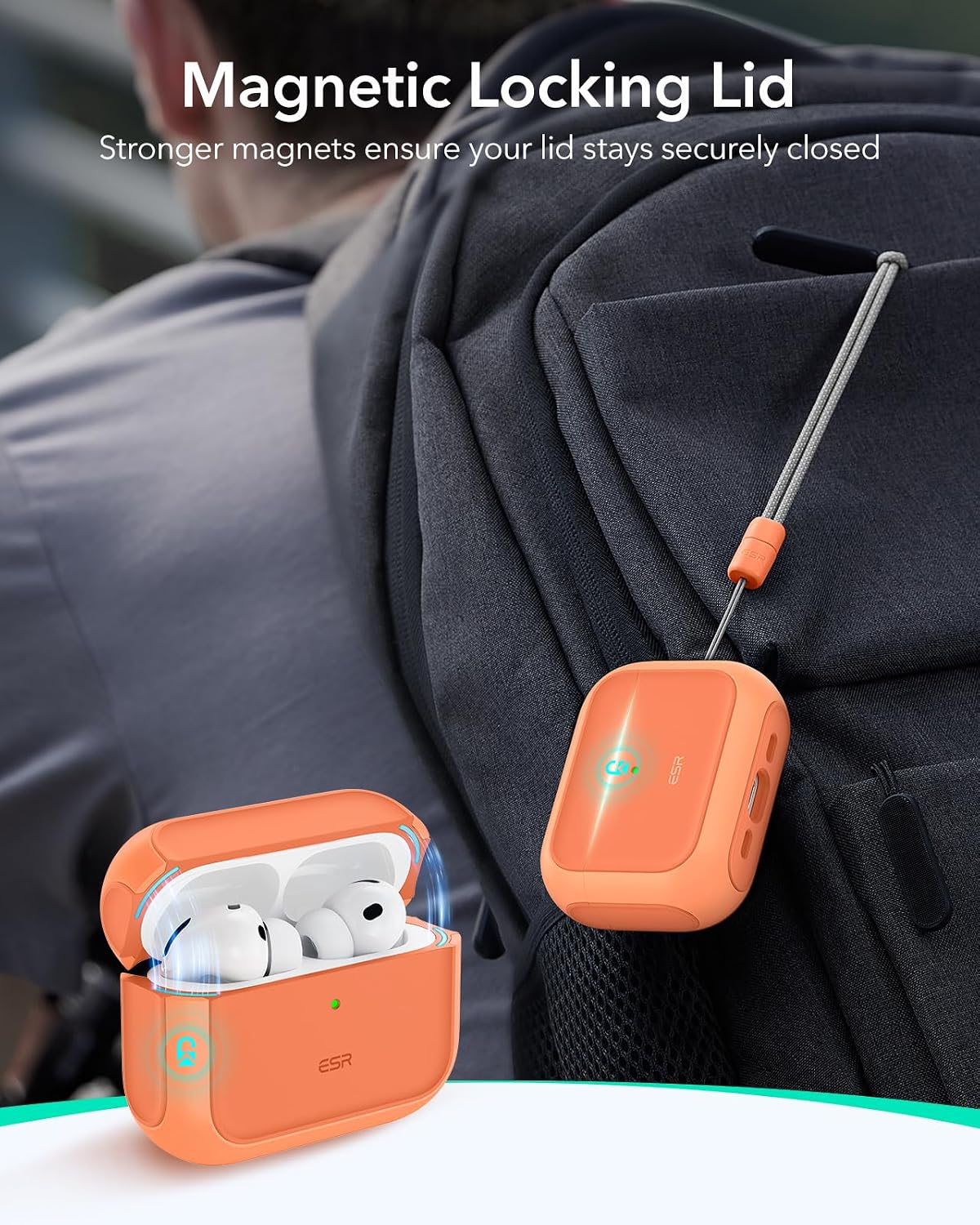 Detalle de AirPods Pro 3 case with MagSafe, 2025