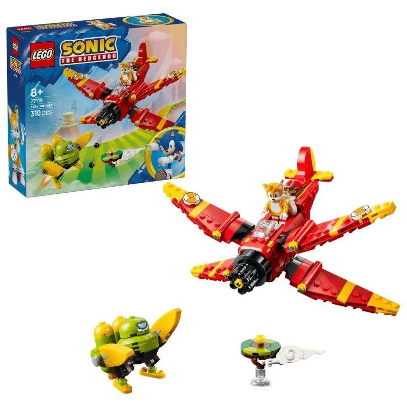 Detalle de LEGO Sonic the Hedgehog Tornado-1 de Tails (77119): creatividad y juego activo para fans jóvenes