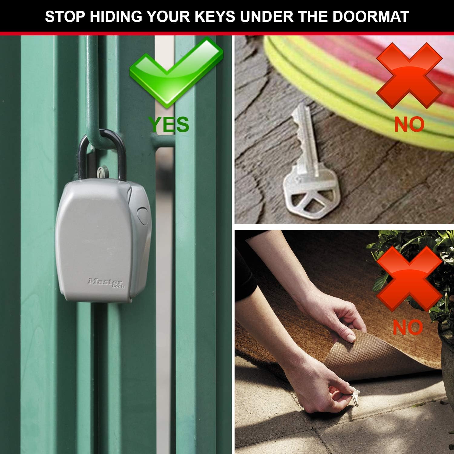Thumbnail 1 de Master Lock 5414EURD: Cassaforte per chiavi a sicurezza rinforzata con arco integrato
