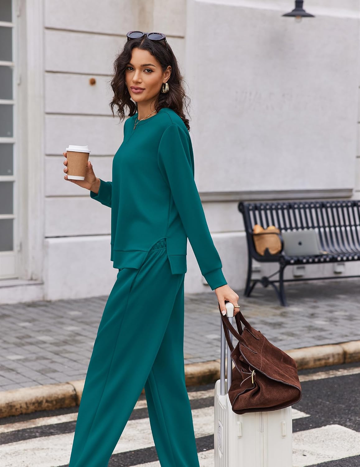 Detalle 2 de Ekouaer Women's Lounge Set, Viscose Blend