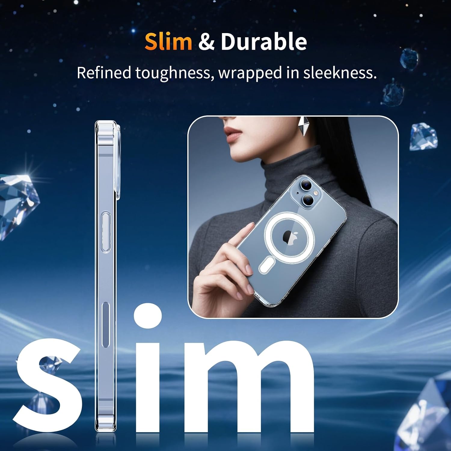 Thumbnail 6 de YNMEacc iPhone 14 magnetic clear case with 2 screen protectors