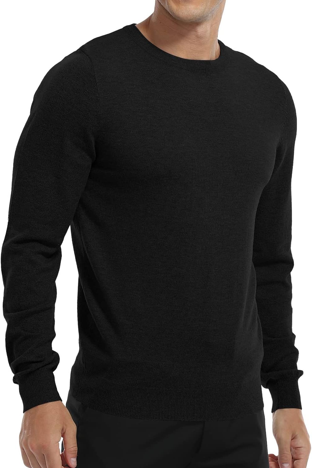 Thumbnail 2 de MLANM men’s crew neck vintage slim sweatshirt (mock knit jumper style)