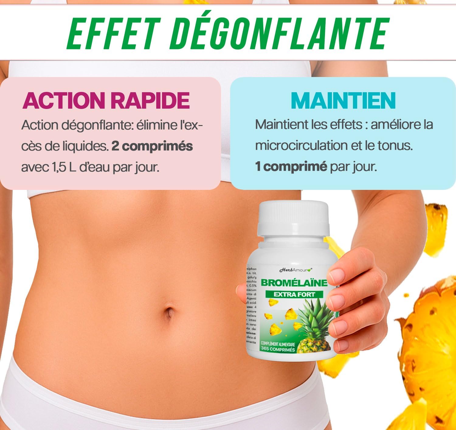 Thumbnail 2 de BROMÉLAÏNE d’Ananas — 365 comprimés haute dose, végan et 100% Italien