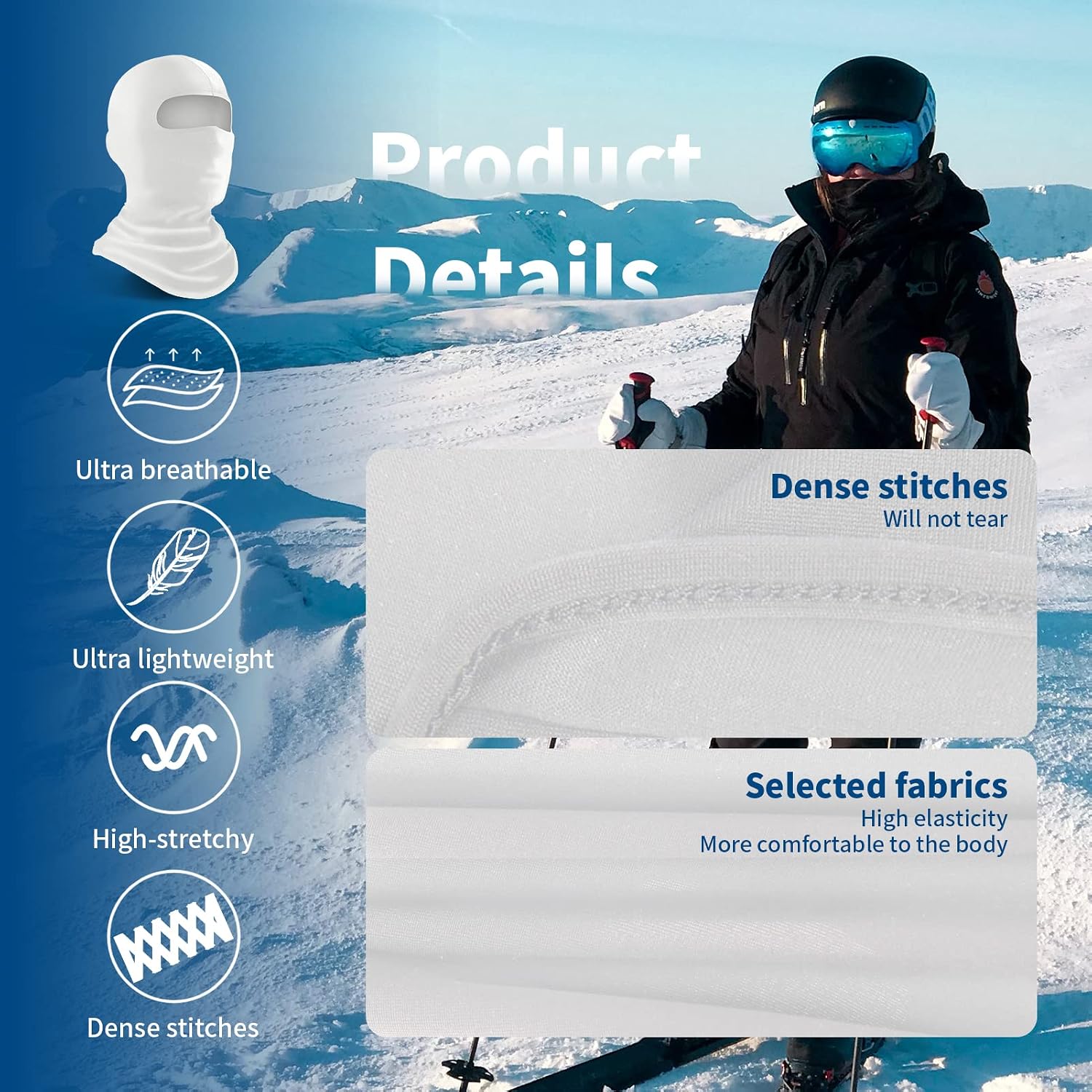 Thumbnail 4 de YESLIFE Balaclava Cotton-Polyester