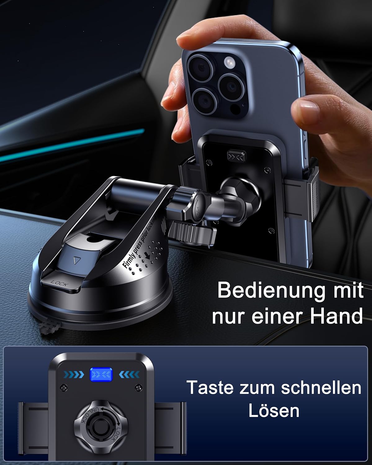 Thumbnail 5 de BIPOPIBO Handyhalterung Auto 9,4–15 cm 360°