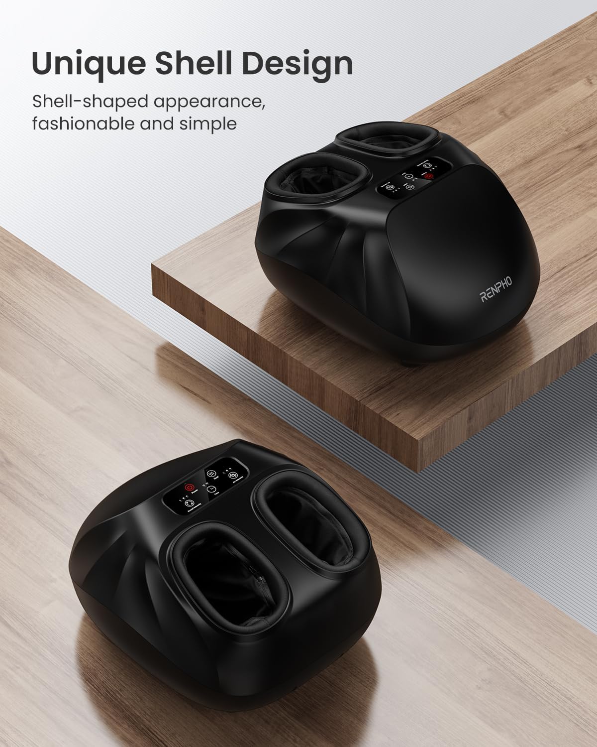 Detalle de RENPHO Foot Massager with Heat: A practical Shiatsu kneading option for tired feet