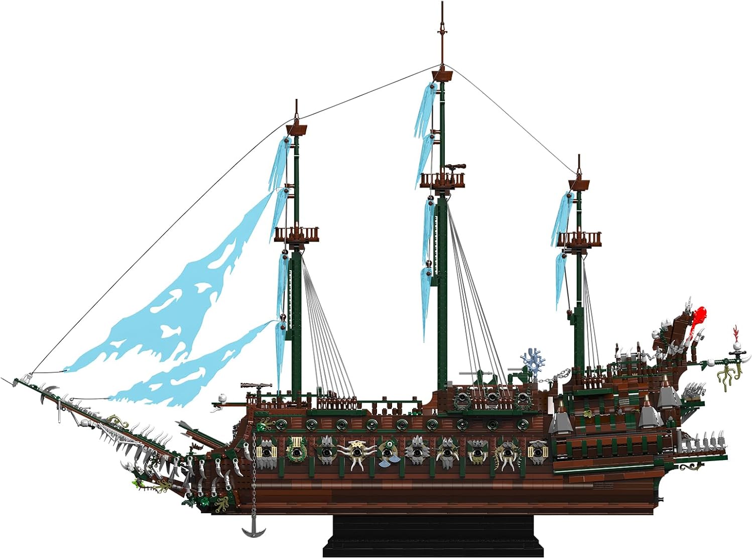Detalle de Mould King 13218 Fliegender Holländer Geisterpiratenschiff-Modell 6849 Teile