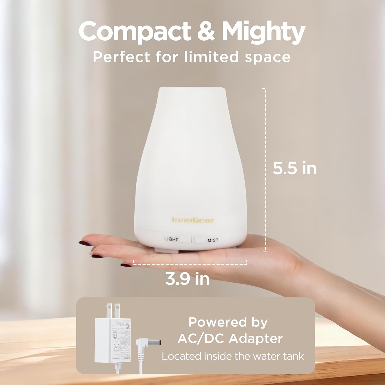 Thumbnail 1 de InnoGear Essential Oil Diffuser: Ultrasonic Humidifier for Home Aromatherapy, 7-Color LED, Auto Off