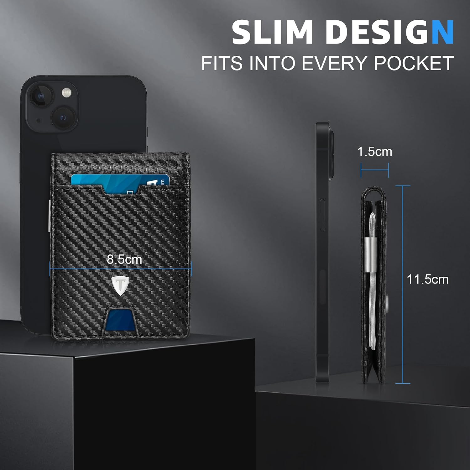 Detalle 2 de Tomylv Mens Wallets Slim RFID 13-card
