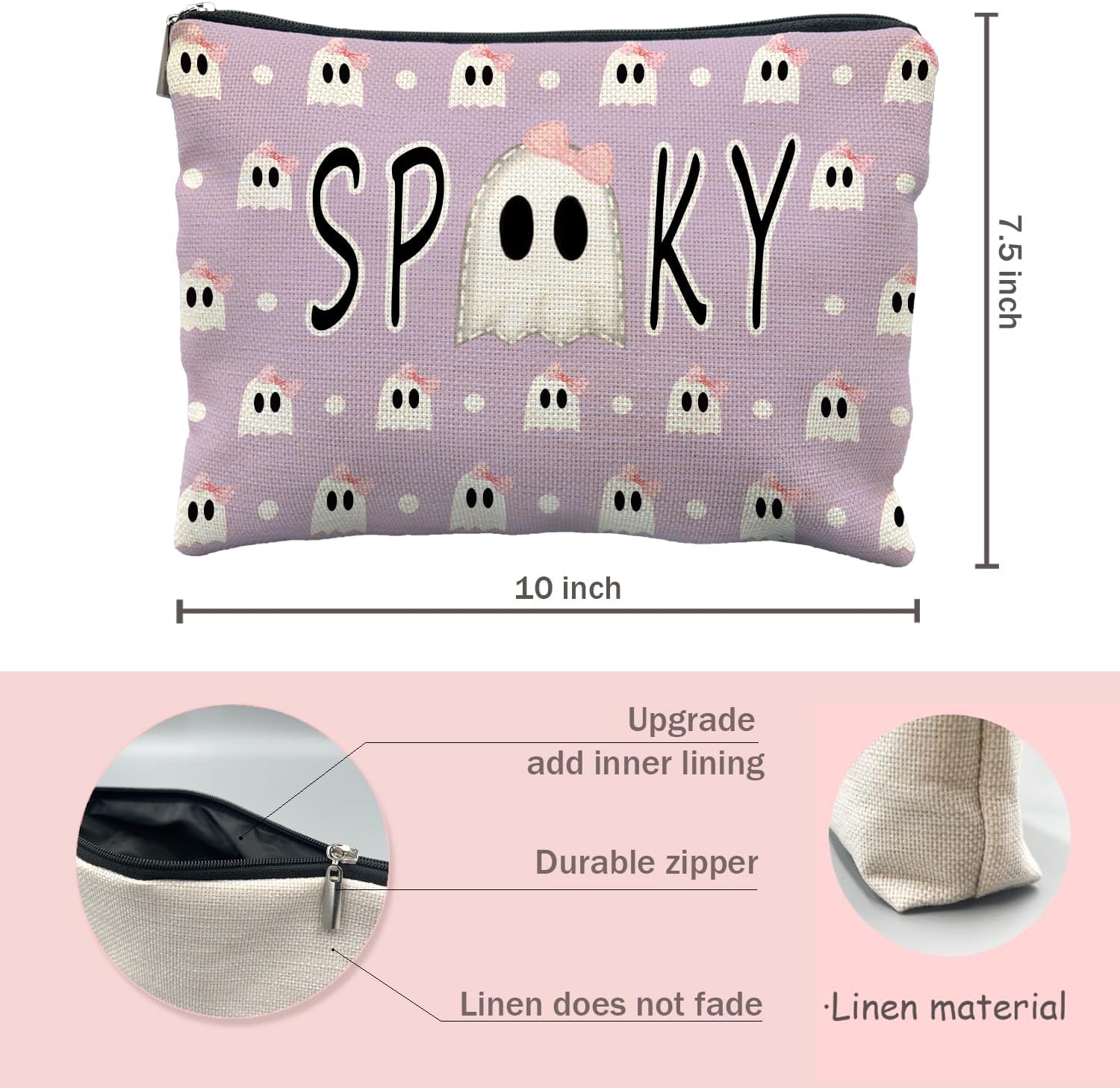 Detalle 2 de Halloween Makeup Bag Set, Linen
