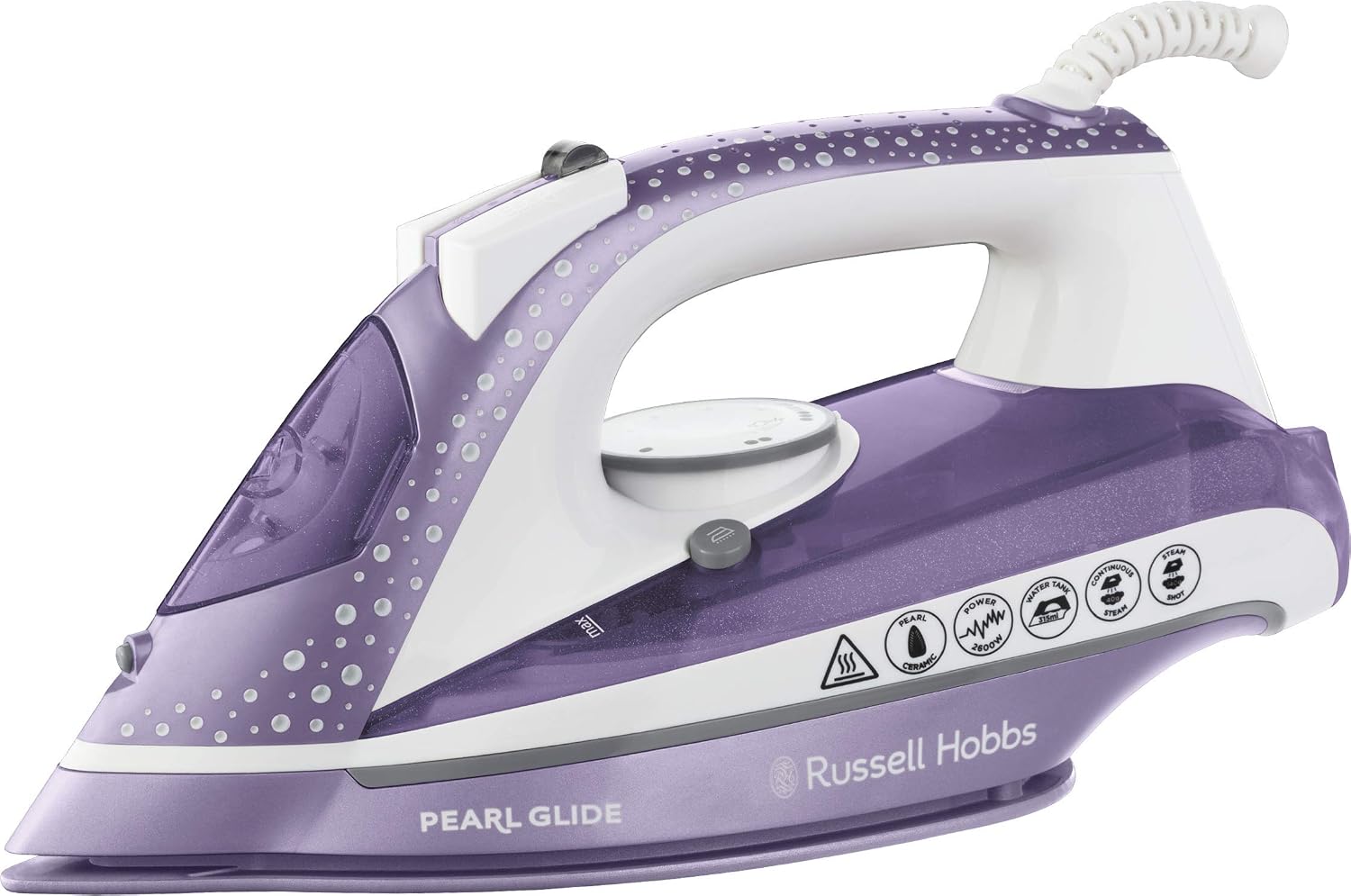 Thumbnail 6 de Russell Hobbs Pearl Glide Steam Iron with Pearl Infused Ceramic Soleplate