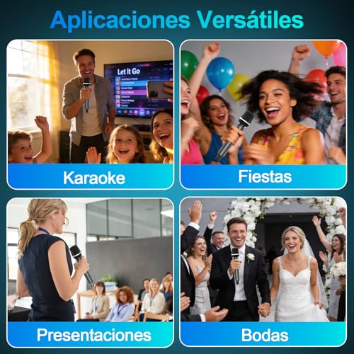Thumbnail 6 de Aveek Micrófono Inalámbrico para Karaoke – Alcance de 30 m, DSP y Sonido Claro