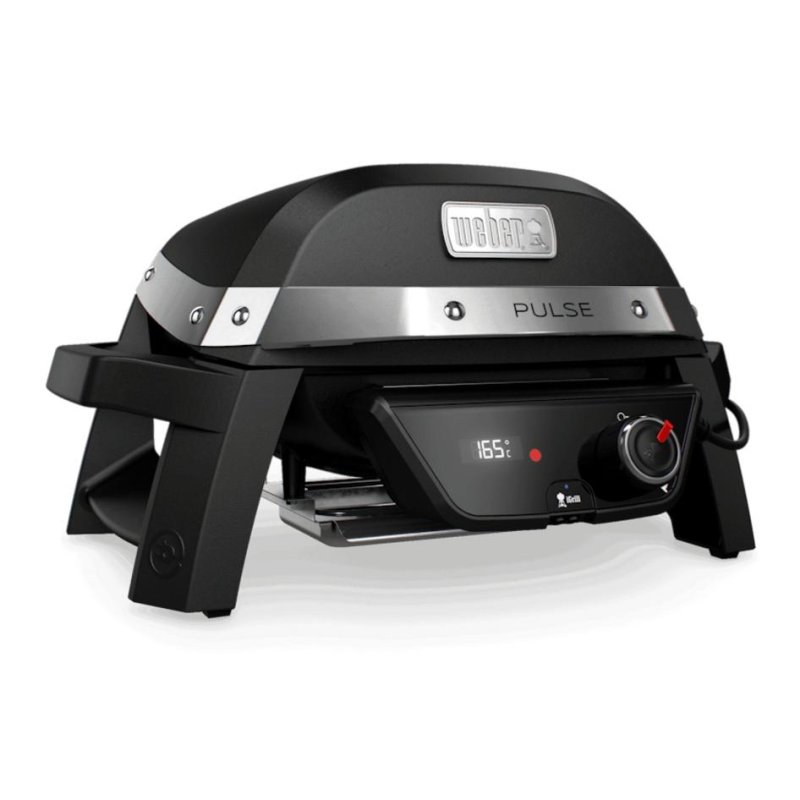 Detalle de Weber Pulse 1000: barbacoa eléctrica de 1800 W para balcón, superficie 410x310 mm