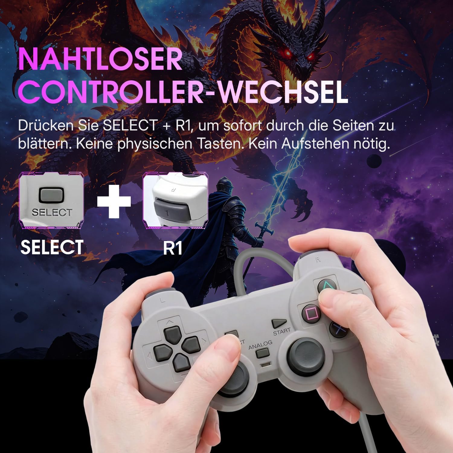 Thumbnail 3 de Wigearss 4MB Gaming-Speicherkarte für PS1 Konsole – 60 Blöcke, 4 Speicherseiten
