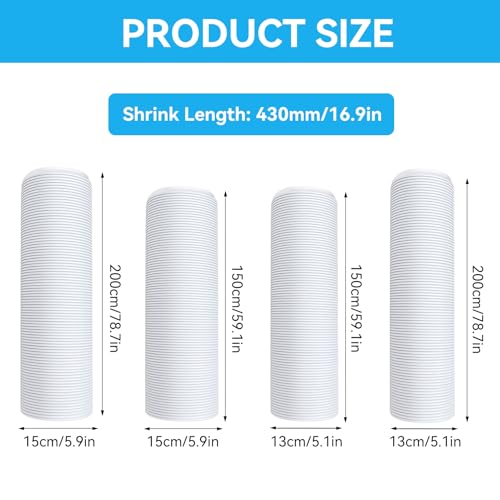 Thumbnail 2 de HERCHR Air Conditioner Exhaust Hose – PP Steel Wire Portable Universal Flexible Duct (15 cm x 1.5 m)