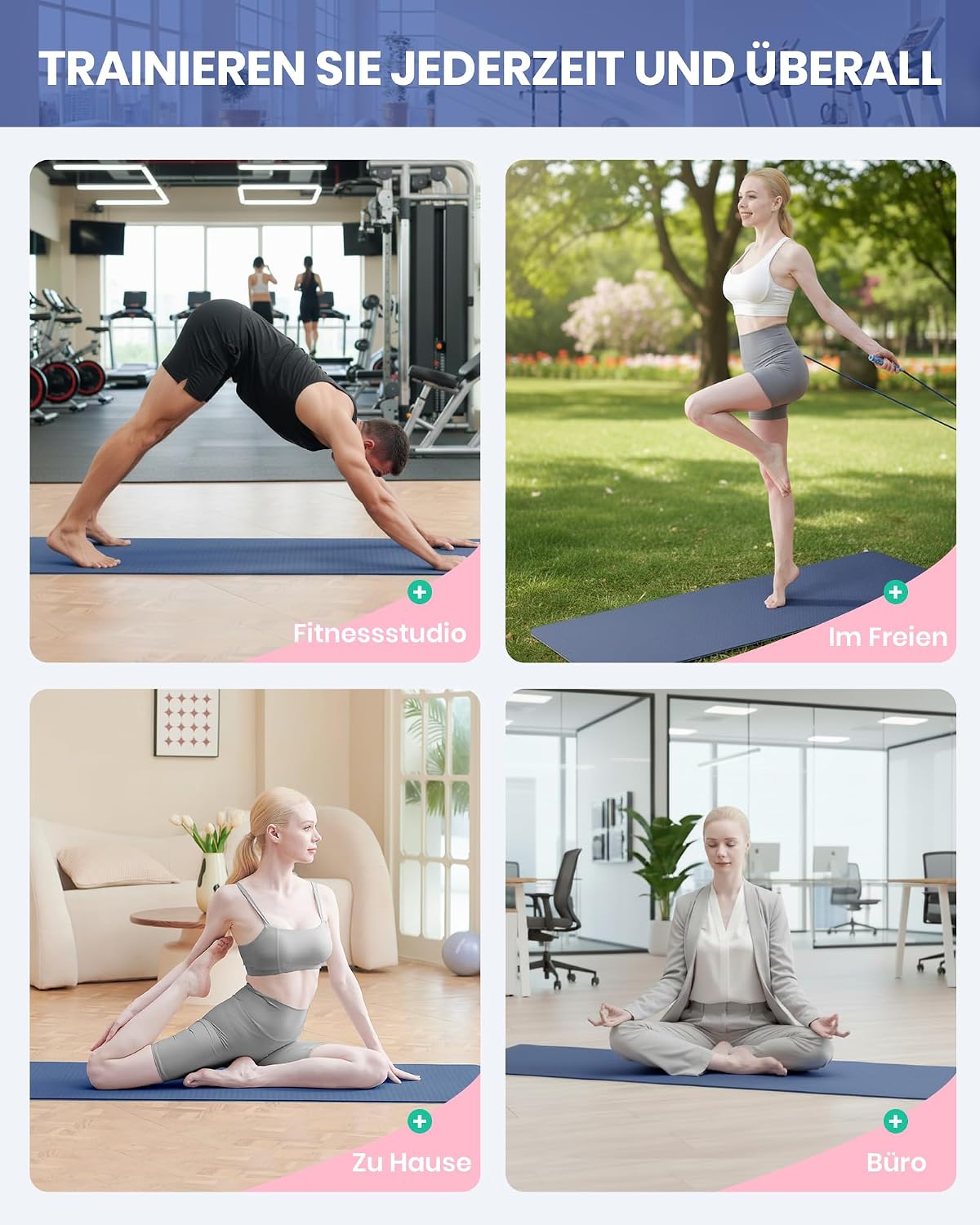 Thumbnail 5 de Oak & Tea Yoga Mat 183x61x0,6 cm
