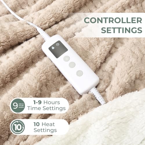 Thumbnail 4 de PROALLER Electric Throw Blanket 130x160cm in Beige with Overheat Protection