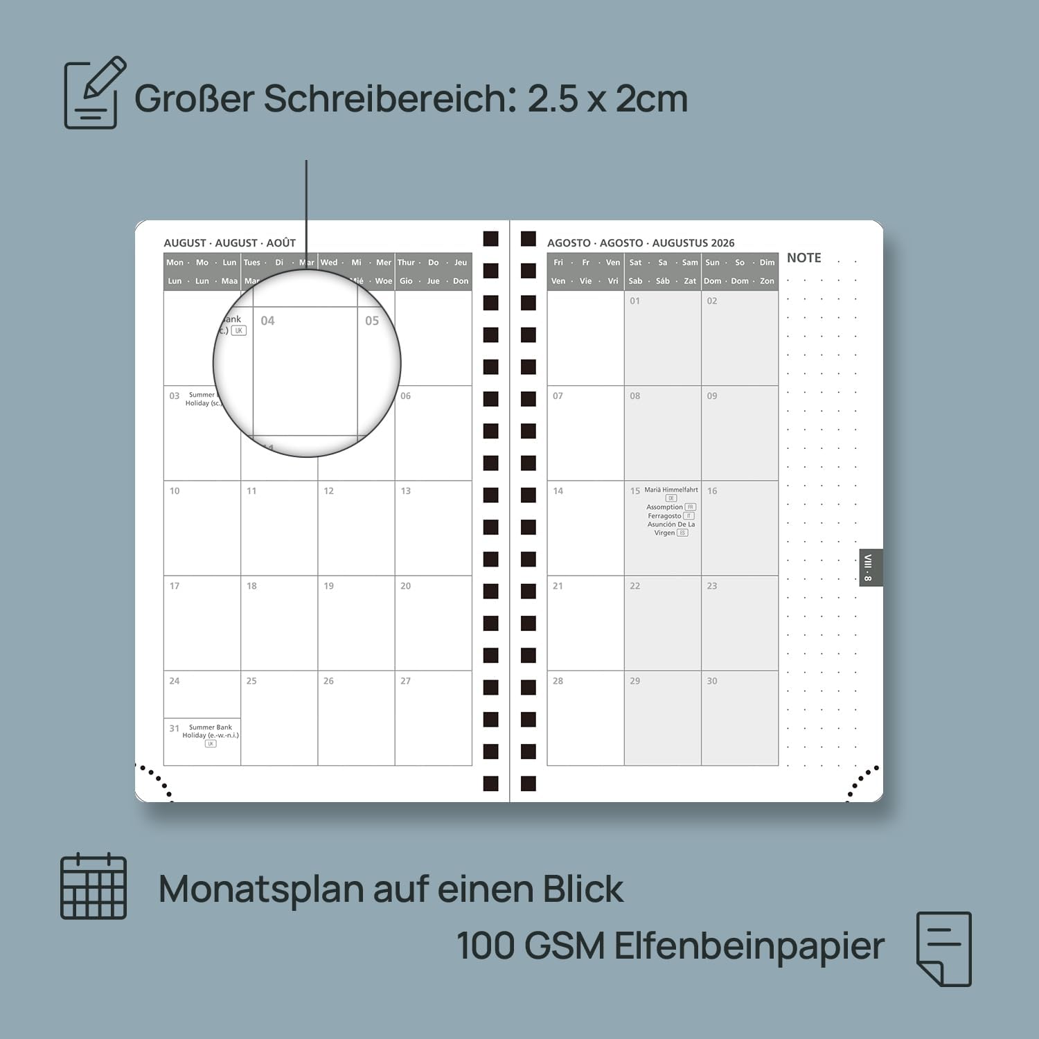 Thumbnail 3 de POPRUN Taschenkalender 2026 A6 📔